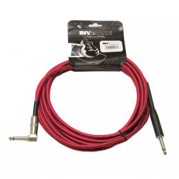 INVOTONE ACI1204/R инструментальный кабель, 6.3 джек моно <-> 6.3 джек моно угловой, длина 4 м (красный) - 1 купить