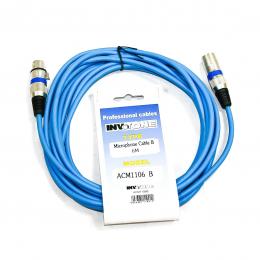 INVOTONE ACM1110/B микрофонный кабель, XLR(баба) <-> XLR(мама),  длина 10 м (синий) - 1 купить