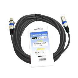 INVOTONE ACM1115/BK микрофонный кабель, XLR <-> XLR длина 15 м (черный) - 1 купить
