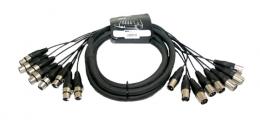 INVOTONE SNX85 аудио мультикорная система веерный хвост, 8 XLR MALE*8 XLR FEMALE, длина 5 метров - 1 купить