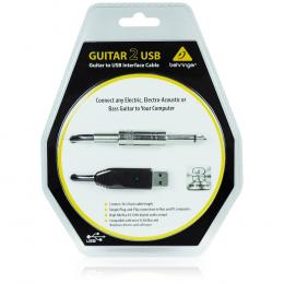 BEHRINGER GUITAR2USB - гитарный USB-аудиоинтерфейс (кабель), 44.1кГц и 48 кГц, длина 5 м.  - 2 купить
