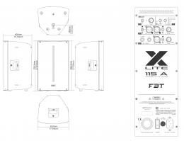 FBT X-LITE 115A двухполосная активная би-амп, акустическая система, НЧ 1200 Вт+ВЧ 300 Вт,42 Гц-20 кГц, SPL - 3 купить