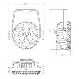INVOLIGHT LEDPAR95W - всепогодный LED прожектор, RGBWA 9x10Вт, IP65, DMX-512  - 4 купить