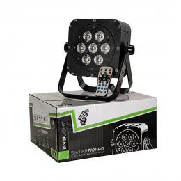 INVOLIGHT SLIMPAR710PRO - светодиодный прожектор RGBWA+UV, 10 Вт мультичип (7 шт.), DMX-512, » -ДУ  - 3 купить