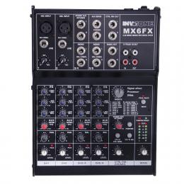 INVOTONE MX6FX микшерный пульт 2 микрофонных входа XLR и балансный Jack, 2 стерео входа - 3 купить