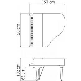 KAWAI GL20 WH/P рояль, длина 157 см, белый полированный - 3 купить